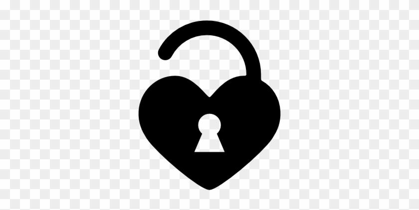 Heart-shaped Padlock Icon - Corazon De Candado Abierto #1018196