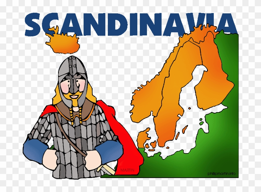 Europe Clip Art By Phillip Martin, Scandinavia - Sweden Norway And Denmark #1018274