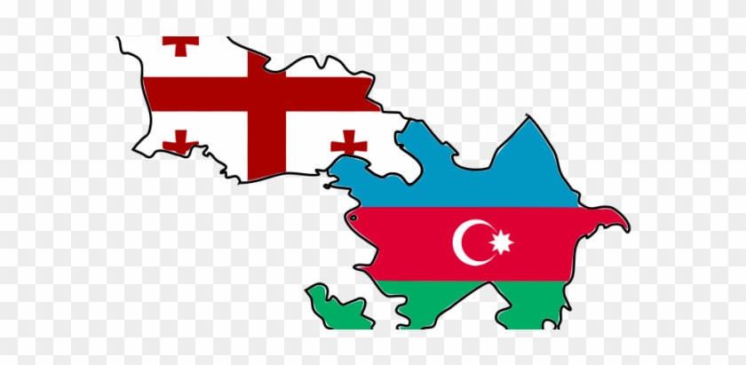 Azerbaijan Flag On Map #1018344