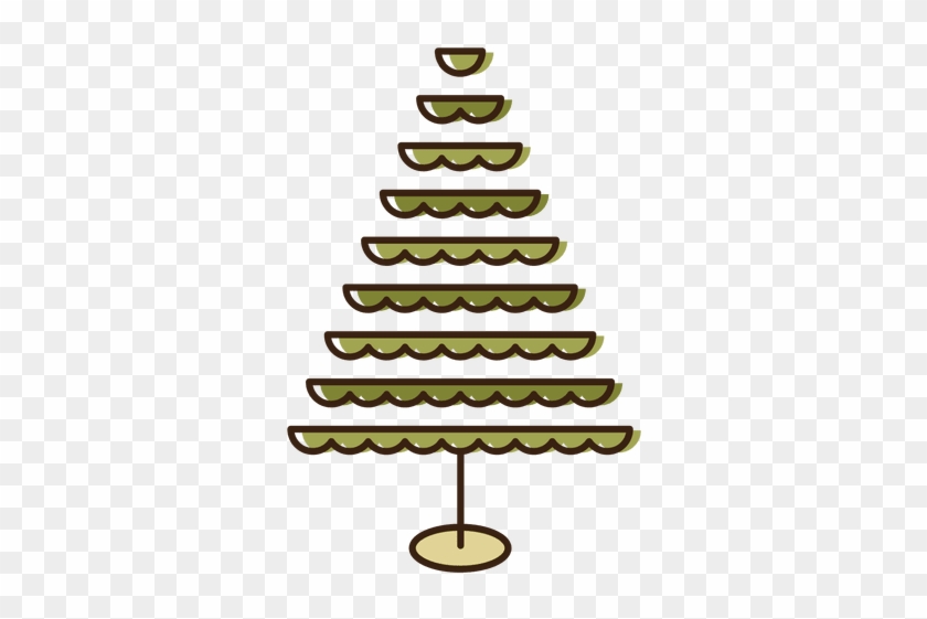 Árbol De Navidad Icono De Dibujos Animados Con Gradas - Árbol De Navidad Icono De Dibujos Animados Con Gradas #1018694