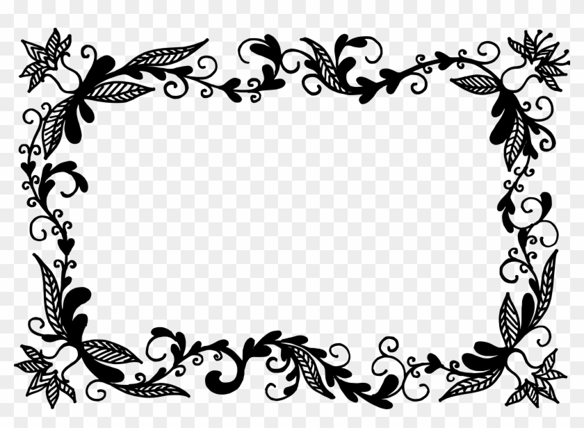 Picture Frames Flower Vector Border 3432 2357 Transprent - Floral Vector Frame Png #1018770