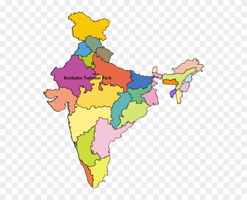 A Map Of India With The Location Of Keoladeo National - Jodhpur On India Map #1018913