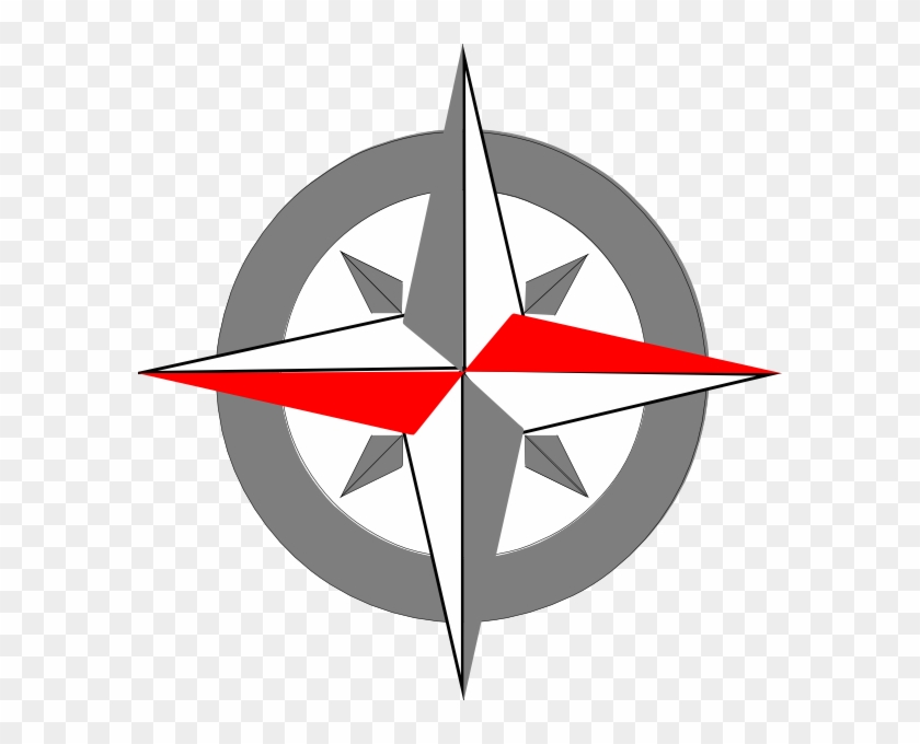 Red Grey Compass Final 3 Clip Art At Clker - Metropac Movers Inc. #1018969