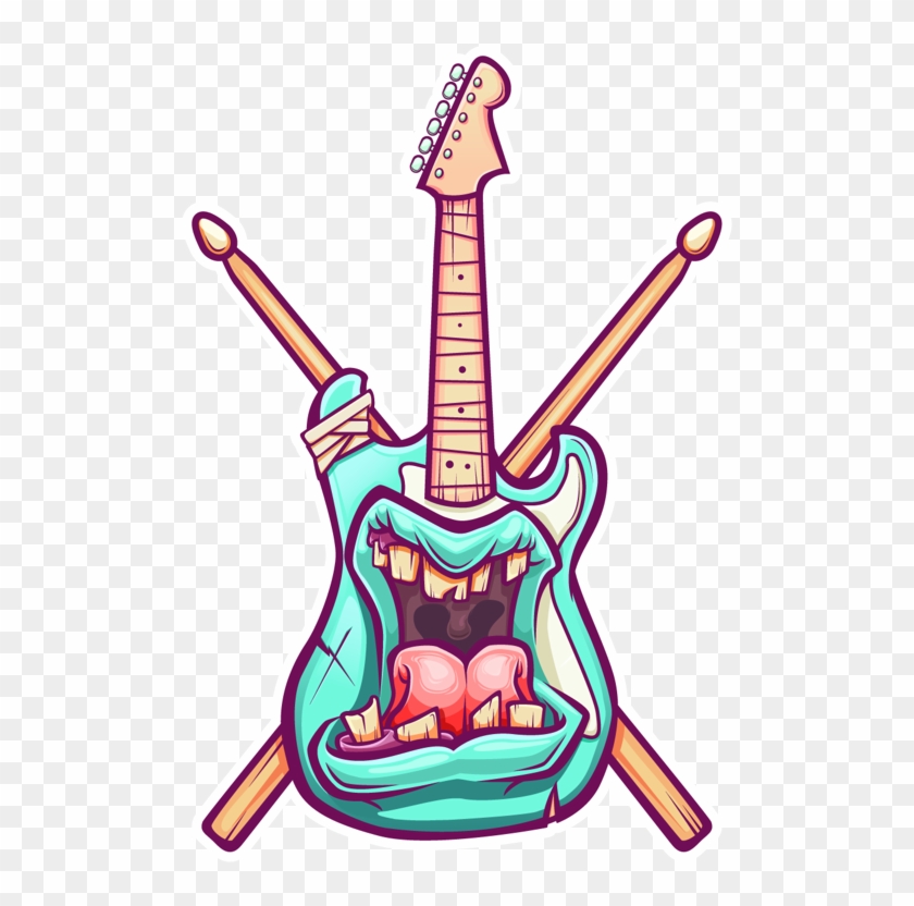 Jolly Roger By Juan Villamil, Via Behance - Graffiti Guitar Drawing #1019036