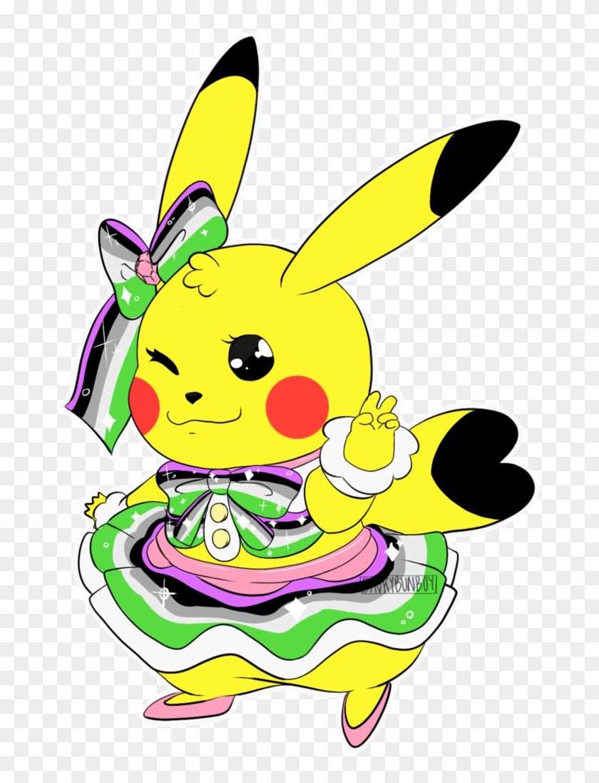Agender Pride Pikachu By Binkybunboy - Pokemon Pikachu Gay #1019048