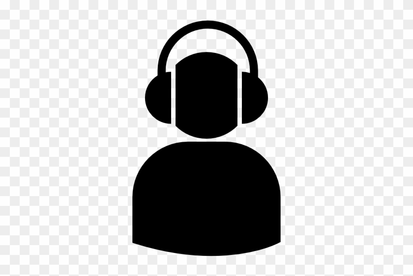 Download Png Image Report - Person With Headphones Icon #1019185