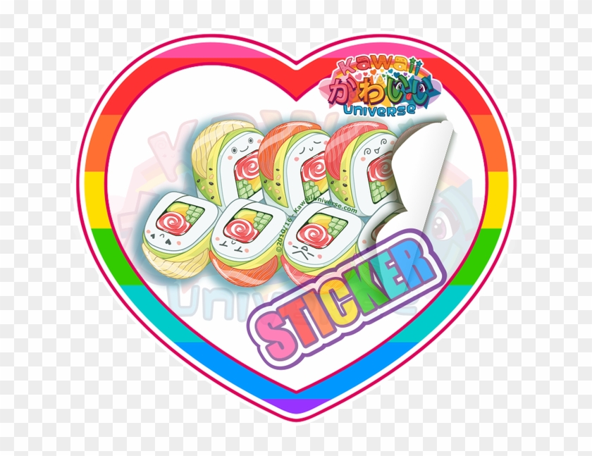 Kawaii Universe Rainbow Sushi Sticker, Magnet, Or Plushie - Designer #1019260