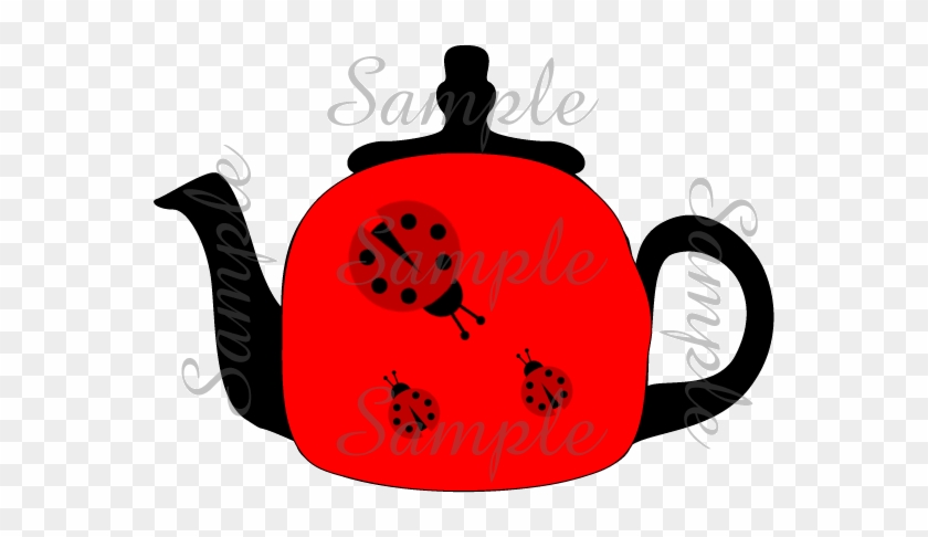Clip Art Ladybug Teapot - Teapot #1019263