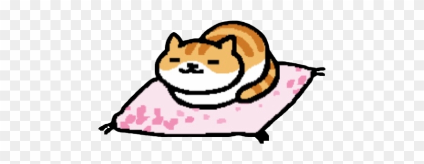 Pumpkin On The Sakura Pillow - Neko Atsume Face Plant #1019276