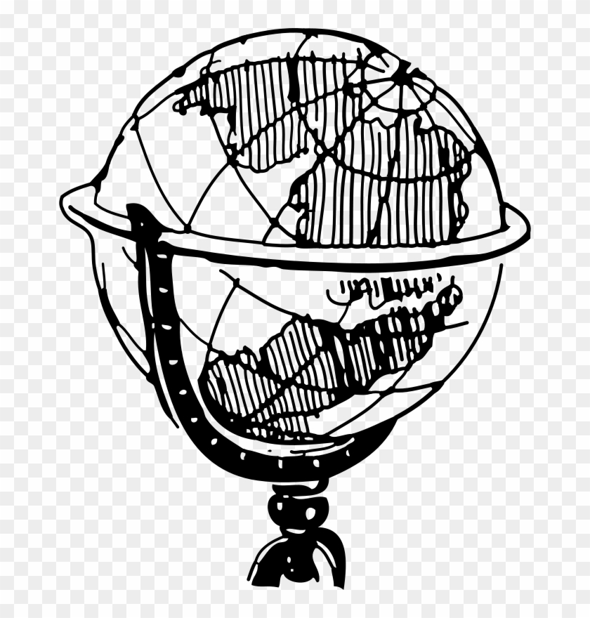 Get Notified Of Exclusive Freebies - Black And White Globe Clipart #1019333