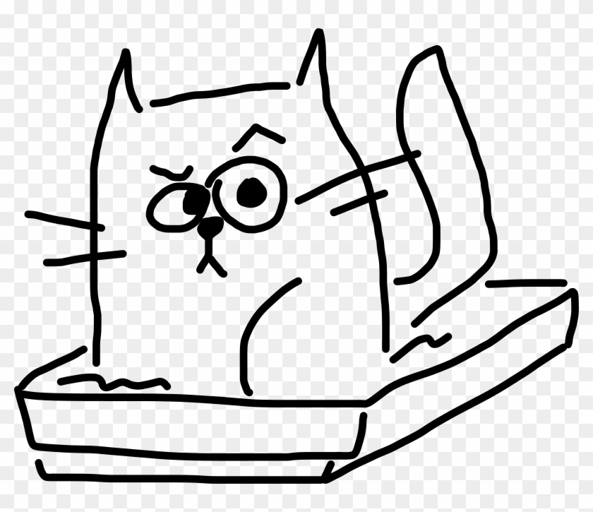 Cat Litter Box Clipart #1019334