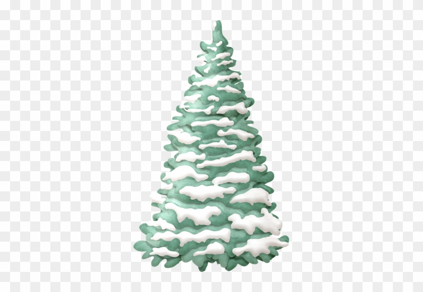 Pine Trees Snow - Christmas Tree With Snow Clipart #1019451