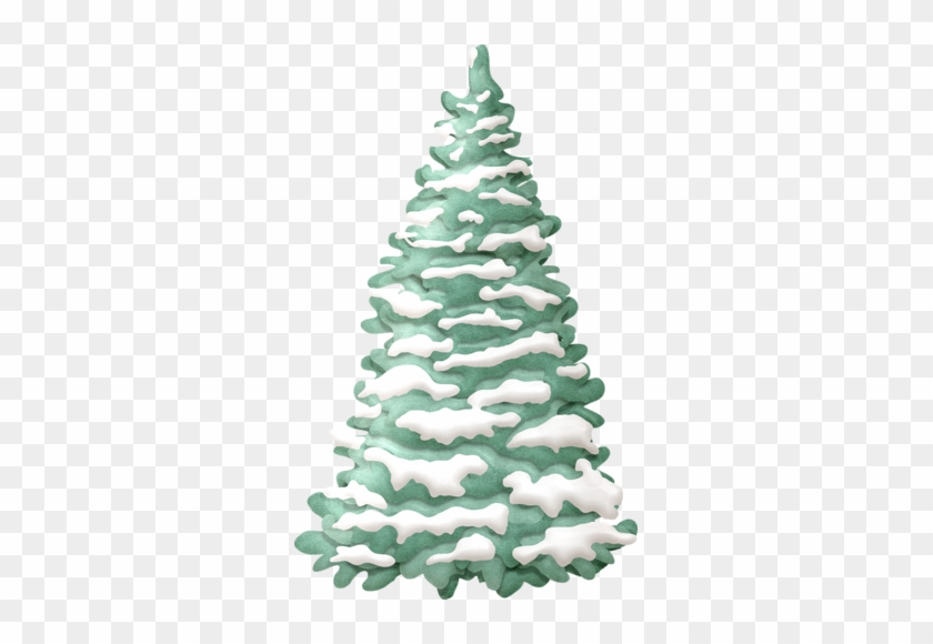 tree covered in snow clipart free