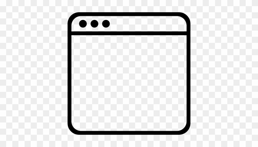 Window Square Empty Outlined Interface Symbol Vector - Square Icon Blank Png #1019468