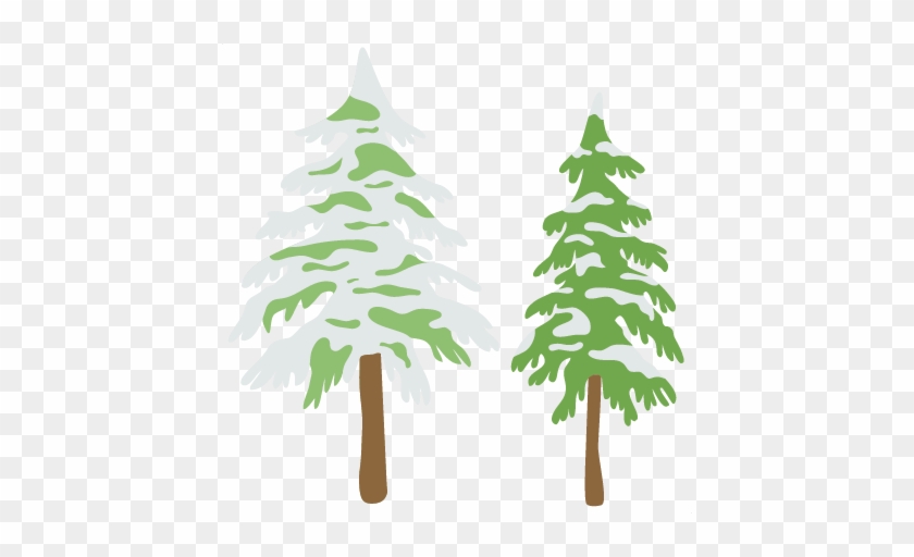 Freebie Of The Day Snowy Trees - Cut Christmas Tree Clipart #1019497