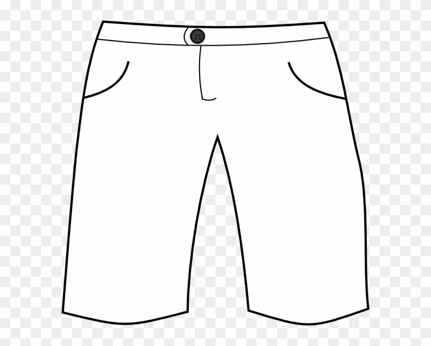 Clip Art Black And White Short Pants Clipart - Clip Art #1019501