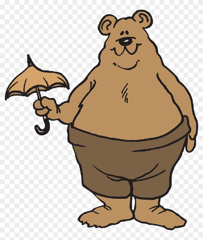 Standing - Zazzle Big Bear, Das Eine Kleine Regenschirmillustration #1019610