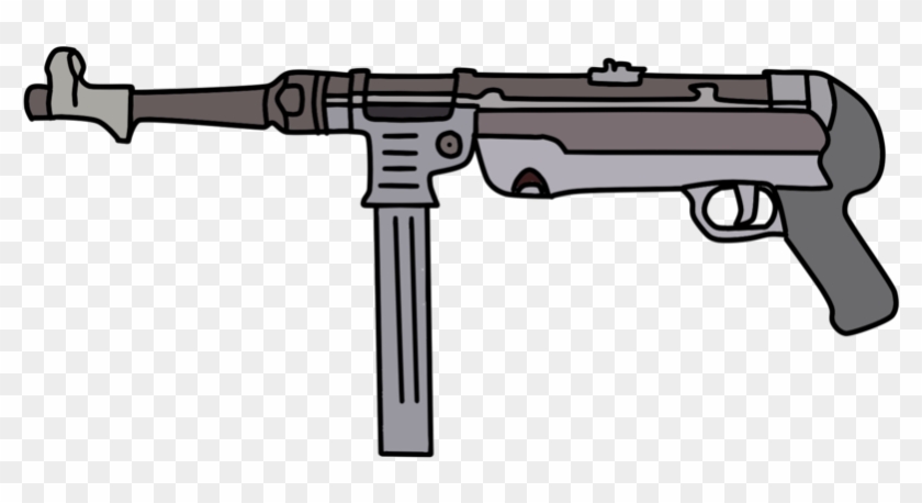 Drawn Rifle Submachine Gun - Firearm #1019697