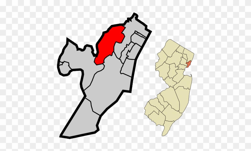 Location Of Secaucus Within Hudson County And The State - Secaucus Nj Located #1019728