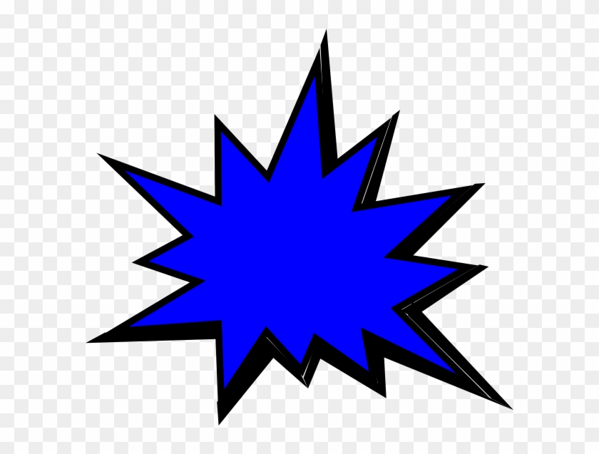 Blue Comic Pow Png, Svg Clip Art For Web - Blank Kapow Sign #1019743