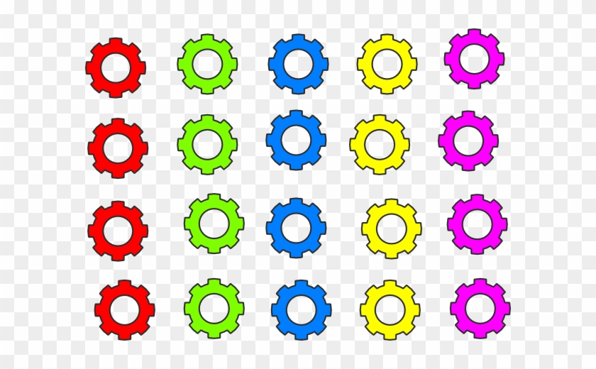 Colorful Gear Clipart #1019757