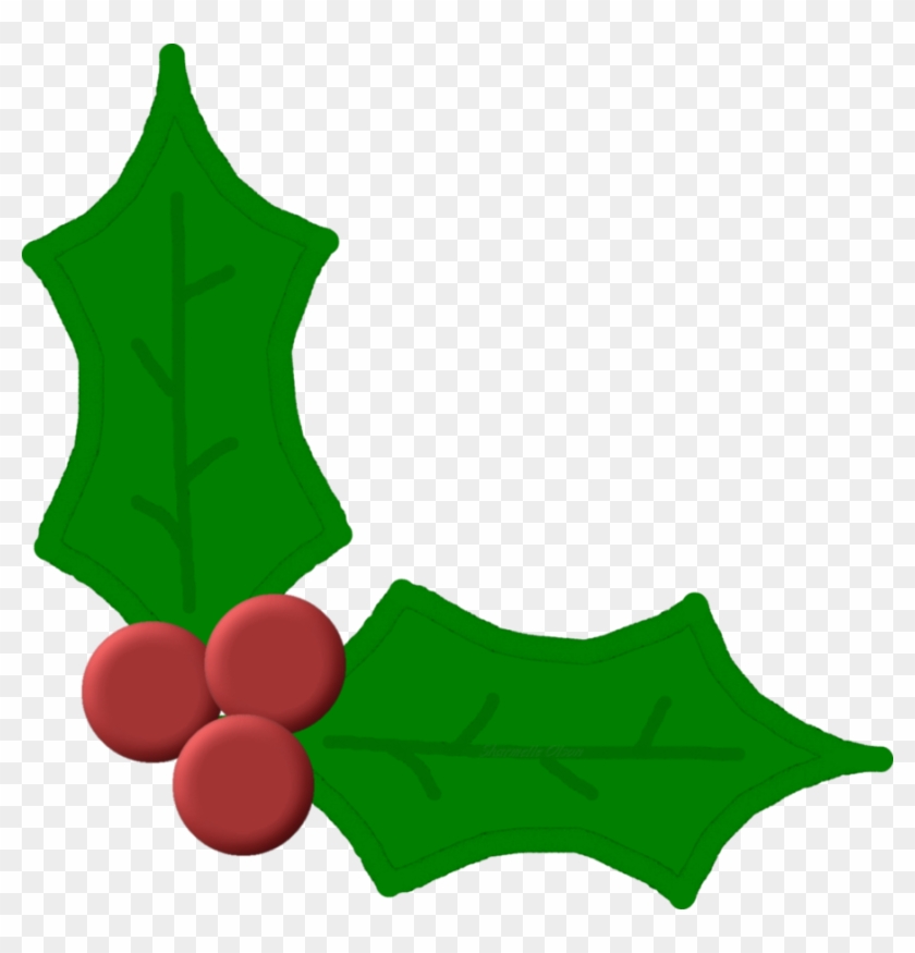 Christmas Two Leaf Holly By Sharmelle - Christmas Two Leaf Holly By Sharmelle #1019912