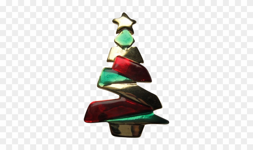 Vintage Signed Danecraft Christmas Tree Pin Broach - Vintage Signed Danecraft Christmas Tree Pin Broach #1020008