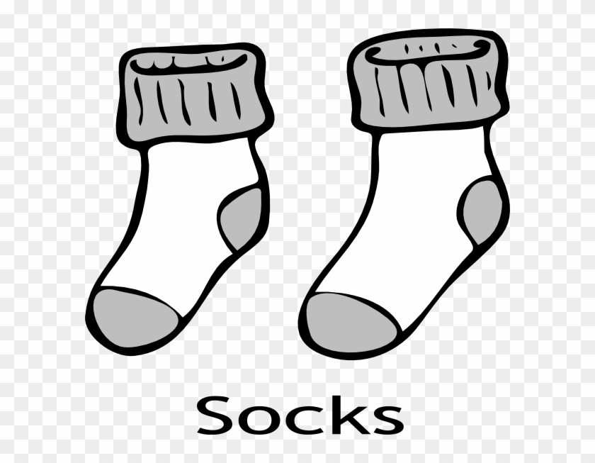 Fall Socks Cliparts - Socks Clipart Black And White #1020064