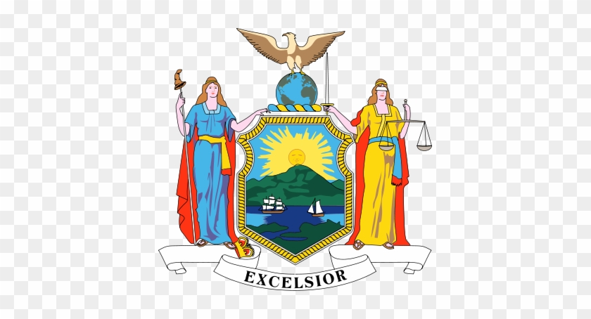 New York State Coat Of Arms Excelsior Untapped Cities - Ny State Court Seal #1020094