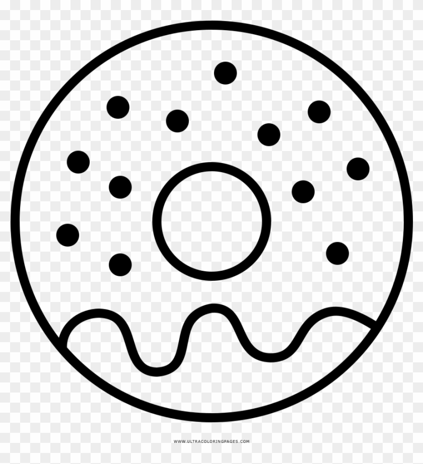 Donut Coloring Page - Disegno Ciambella Da Colorare #1020213