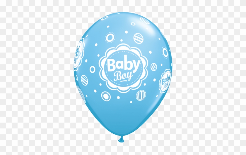 Sngl Latex Baby Boy Dots Pale Blue Balloon - Happy Birthday Blue Balloon #1020372