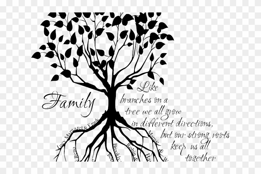 Roots Clipart Family Tree - Family Tree Tattoo #1020566