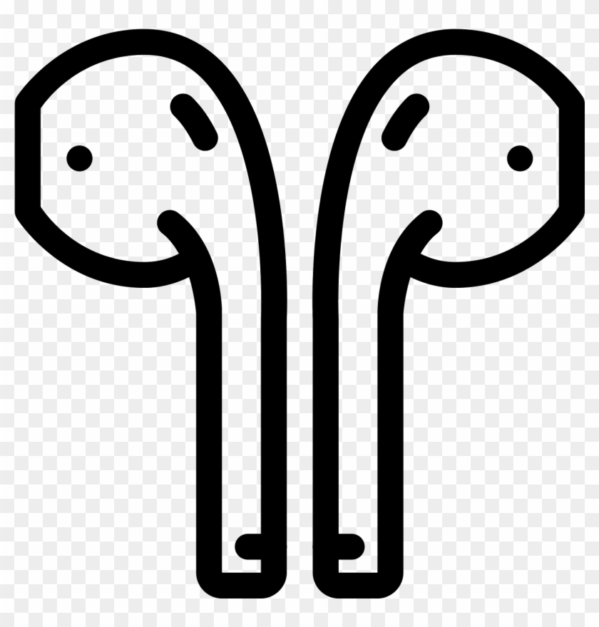 Earbud Headphones Icon - Cartoon Airpods #1020672