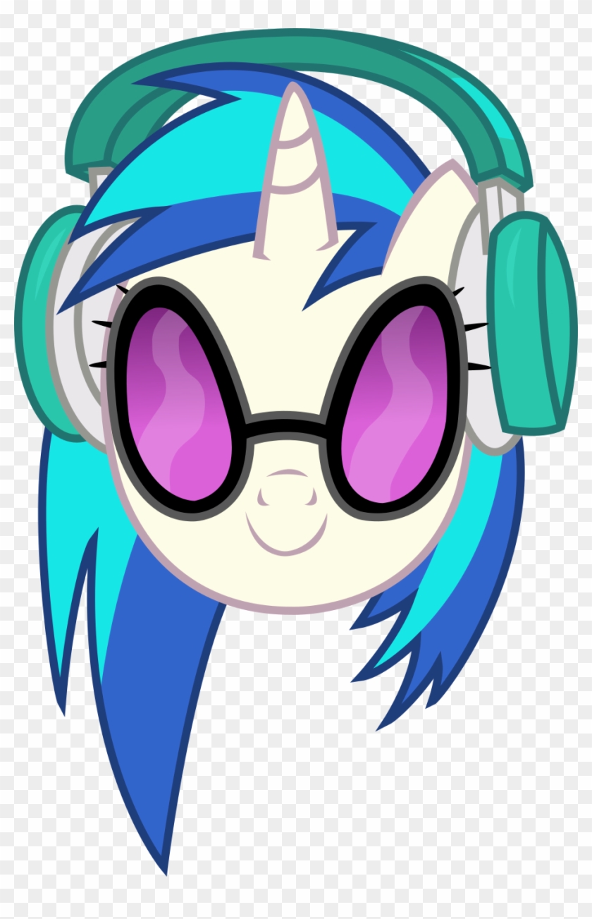 Sketchmcreations, Dj Pon-3, Head, Headphones, Inkscape, - Cartoon #1020695