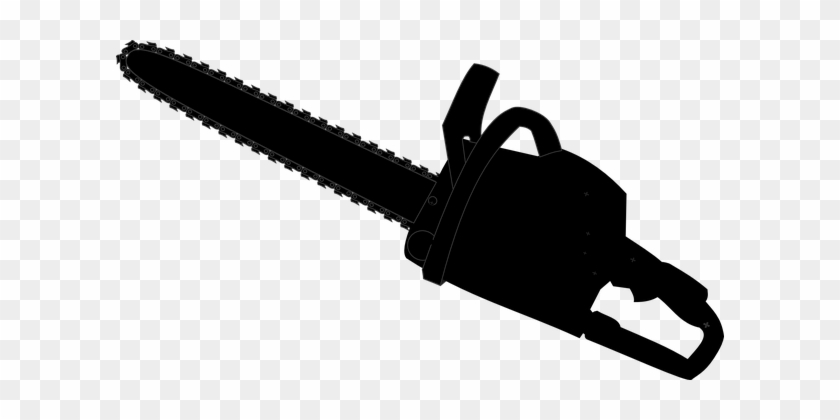Chainsaw Tool Saw Equipment Work Wood Lumb - Chainsaw Clipart Black And White #1020773
