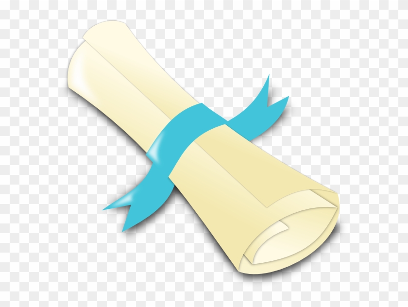 Turquoise Blue Diploma Svg Clip Arts 600 X 552 Px - Diploma #1020801