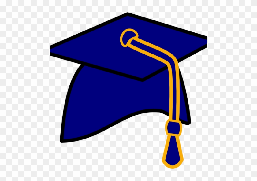 Cropped Graduation Hat Free Clip Art Of A Graduation - Royal Blue Graduation Hat #1020806