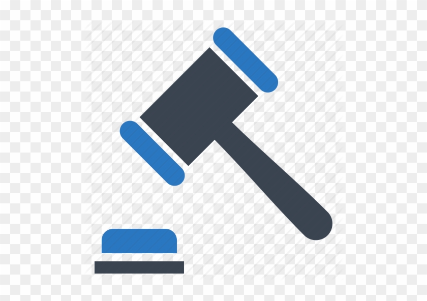 Auction, Gavel, Hammer, Law Icon Icon Search Engine - Blue Law Hammer #1020892