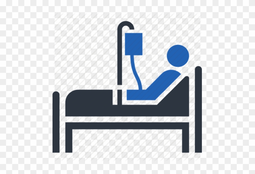 The Average Stay In The Hospital Is Around Four Days - Patient In Bed Icon #1021061