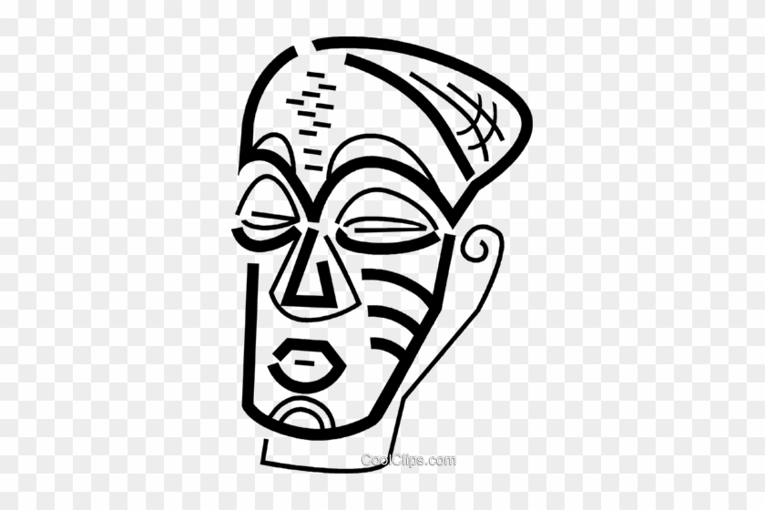 African Masks Royalty Free Vector Clip Art Illustration - African Masks Royalty Free Vector Clip Art Illustration #1021126