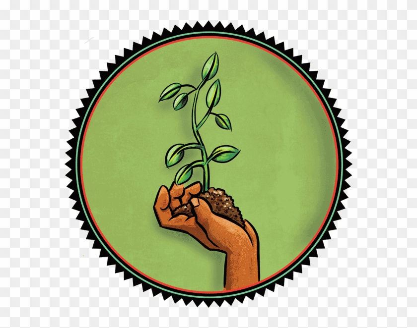 Summer Reading Image, Hand Holding Plant - Logotipopet #1021150