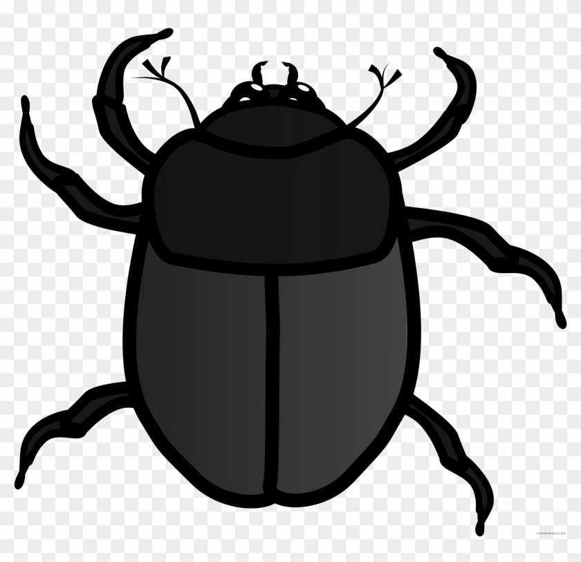 Amazing Bug Animal Free Black White Clipart Images - Brown Beetle Clipart #1021228