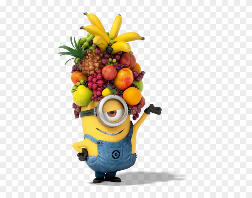 Imágenes Con Frases Graciosas De Los Minions Para Whatsapp - Minion Fruit Hat #1021280