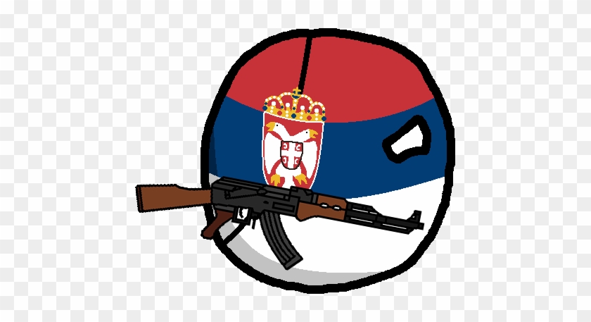 Serbia With An Ak-47 - Serbia Countryball Png #1021372