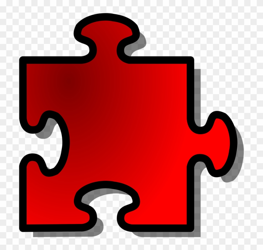 Free Vector Jigsaw Red 10 Clip Art - Jigsaw Piece Clip Art #1021420