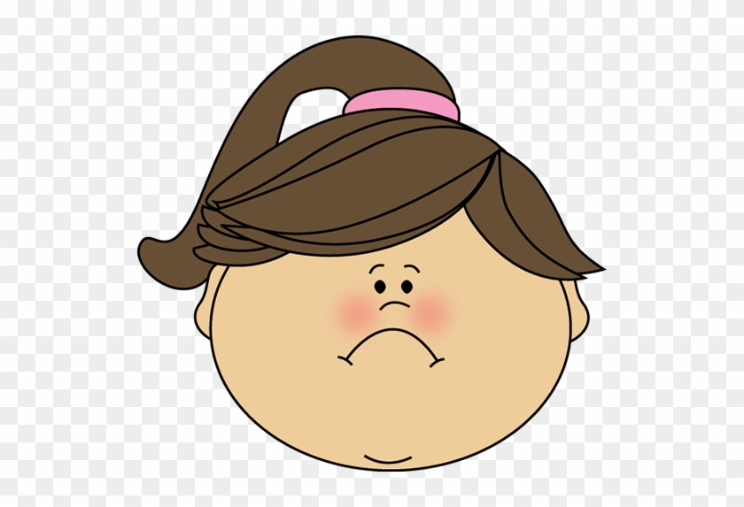 girl sad face clipart