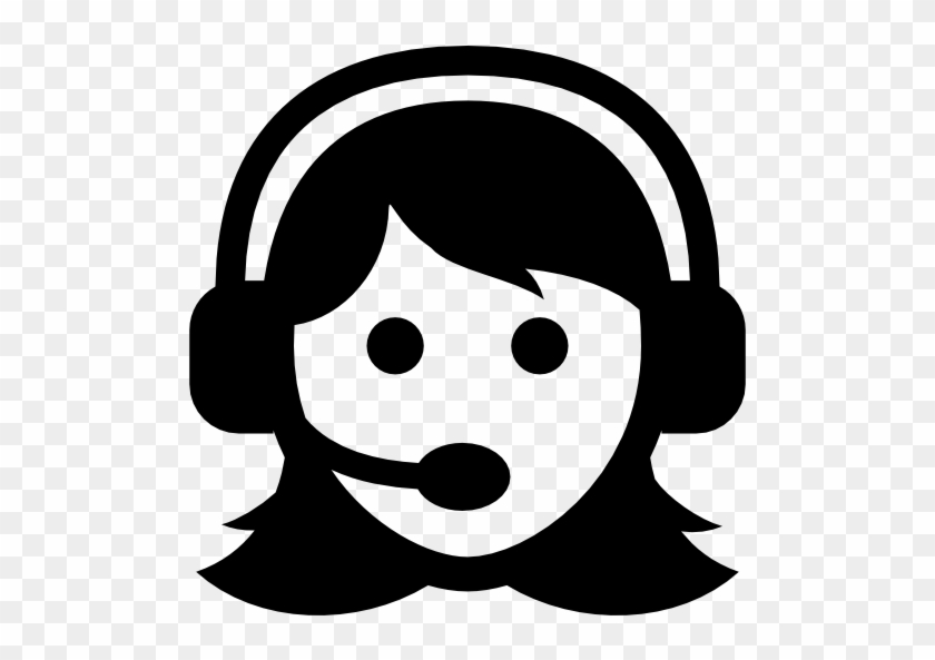 Woman With Headset Free Icon - Customer Service Icon Black #1021482