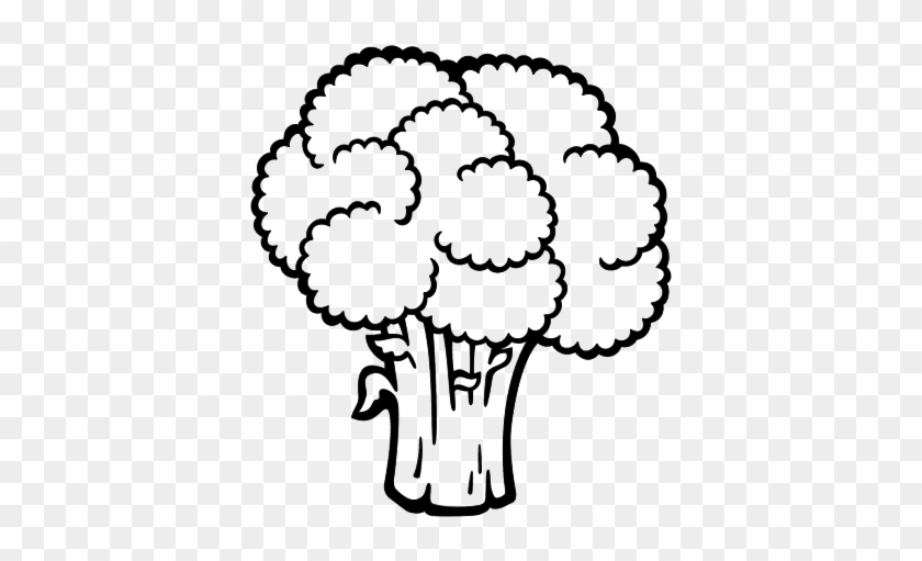 Broccoli Clipart Black And White - Dibujo De Brocoli Para Colorear #1021691