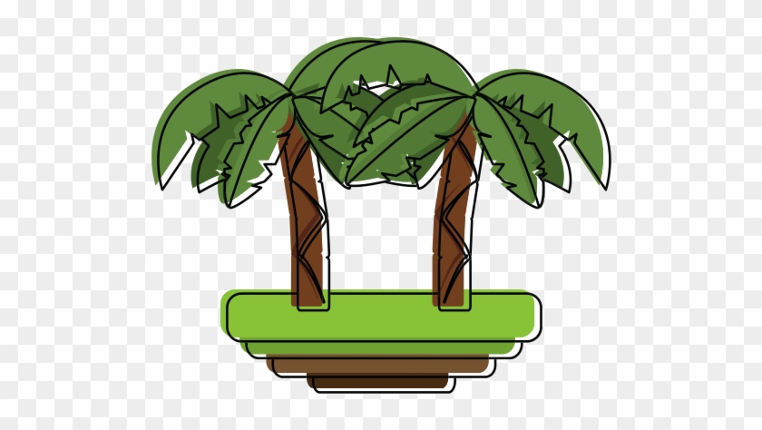 Tree Palms Symbol - Vector Graphics #1021713