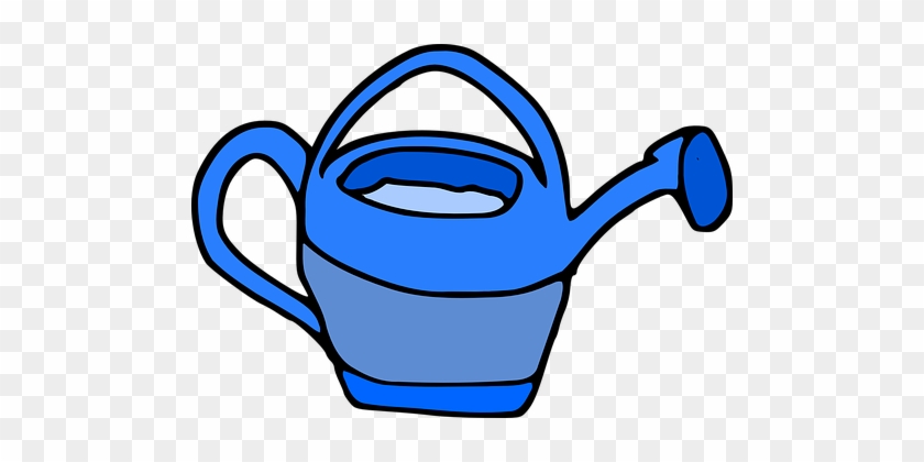 Watering Can Blue Watering-can Watering Po - Blue Watering Can Clipart #1021789
